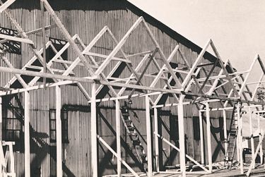 Byggingen av Landsutstillingen 1940.