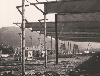 Byggingen av Landsutstillingen 1940.