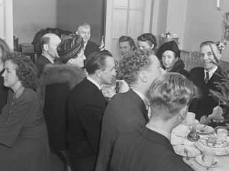 Avskjedsfest for realskolens elever i London 1944