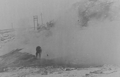 The coal dump in Kirkenes on fire