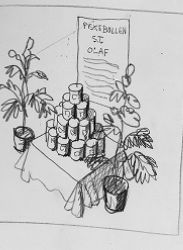 Tegning "Fiskebollen St. Olaf" 