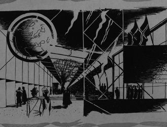 Tegning til Landsutstillingen 1940.