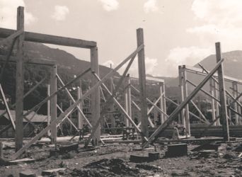 Byggingen av Landsutstillingen 1940.