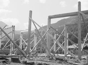 Bygningsarbeid Landsutstillingen.