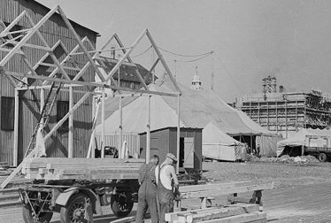 Bygging av Landsutstillingen 1940.